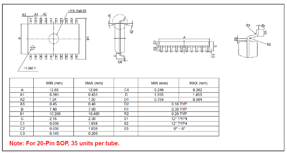 YF372JSOP20封裝定義圖